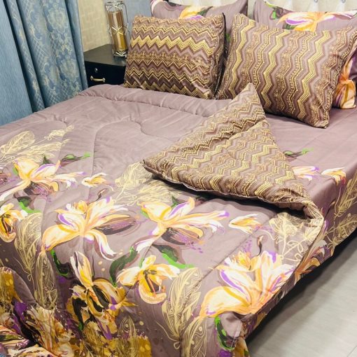 Warm 6Pcs Razai Bedding for King Size Bed