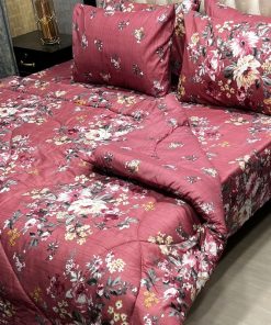 Beautiful 6 Pc Bedding Combo with Razai