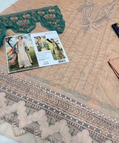Maria.B Women’s Lawn Suit – Neck Embroidery, Daman Patch & Printed Trouser MB-1027