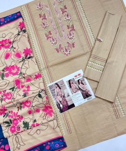 KHAADI KH-572 | 3 Piece Khaddar Winter Collection is a beautifully designed winter outfit that combines traditional embroidery with the warmth of 100% guaranteed khaddar fabric. Perfect for the chilly season, this three-piece suit is an elegant choice for women who want both comfort and style in their wardrobe.