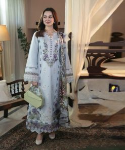 Zara Shahjahan ZS-555 embroidered front lawn suit