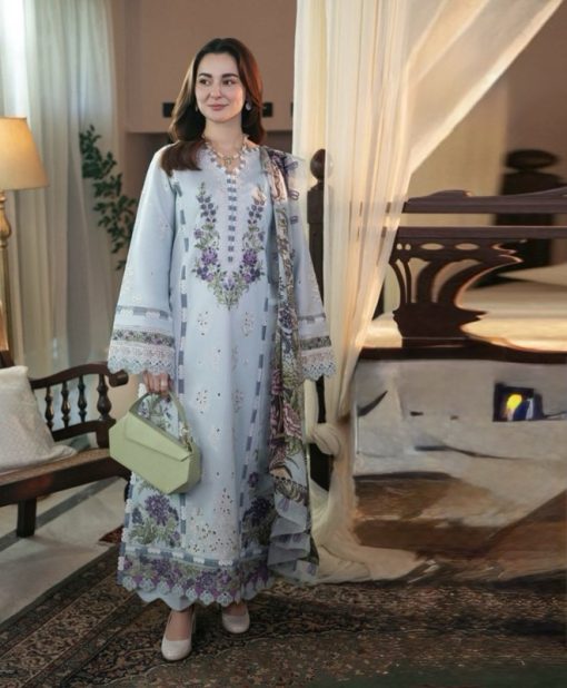 Zara Shahjahan ZS-555 embroidered front lawn suit
