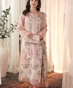Qalamkar QM-575 Dhanak 3 Piece Unstitched Winter Suit with Embroidered Shirt and Printed Shawl