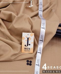 J. Wash & Wear Unstitched Suit for Men in Lite Almode Soft Beige Color