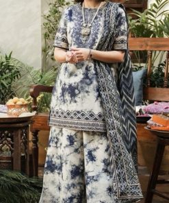 Zara Shahjahan ZS-01 Diamond Linen 3 Piece Digital Printed Suit