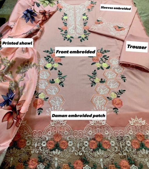Qalamkar QM-575 | Dhanak 3 Piece Winter Collection