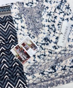 LZara Shahjahan ZS-01 Diamond Linen 3 Piece Digital Printed Suit – Premium Winter Wear