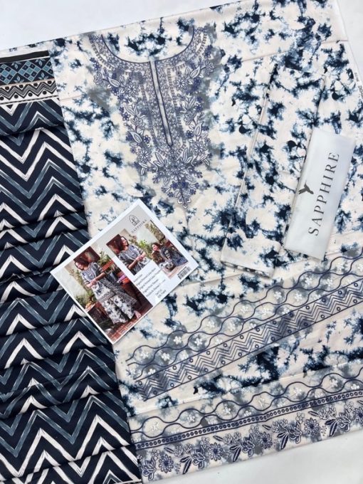 LZara Shahjahan ZS-01 Diamond Linen 3 Piece Digital Printed Suit – Premium Winter Wear
