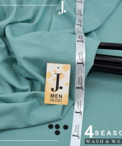 J. Wash & Wear Unstitched Suit for Men in Lite Ferozi Cool Blue Color