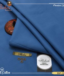 Close-up of Pasha Soft Cotton Texture in Zinc Blue