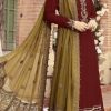 Mariab MB-69 rose gold chiffon front embroidery