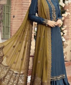 Mariab MB-68 full front embroidered sequence chiffon