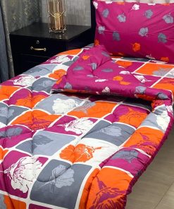 Single Size Printed 3 Pcs Vicky Razai Set | For Premium Single Bed SKU-940
