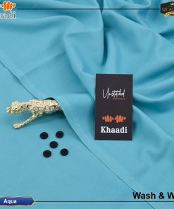 Aqua Khaadi Wash & Wear Men’s Unstitched Suit – 4 Meter Cutting