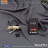 Steel Grey Khaadi Unstitched Wash & Wear Suit for Men – All-Season Fabric