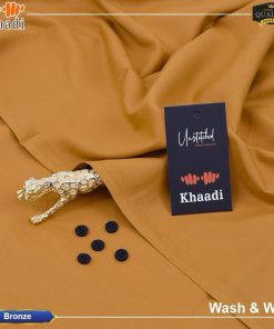 Bronze Khaadi Unstitched Suit for Men – Wash & Wear Fabric for All Seasons