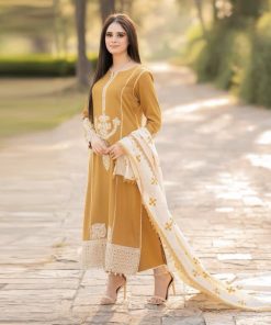 Aisling AS-560 3 Piece Embroidered Winter Suit – Dhenak Fabric Collection