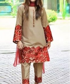 Aisling AS-05 Dhanak 2 Piece Embroidered Winter Dress