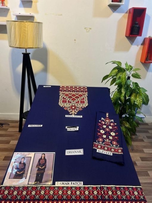 Aisling AS-04 2 Piece Embroidered Suit – Stylish Dhanak Fabric for Winter
