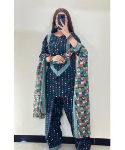 Bonanza Satrangi Winter Season Allover Linen Women’s Outfit