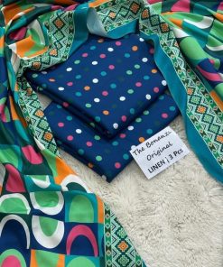 Bonanza Satrangi Luxury Allover Linen Suit for Cold Season