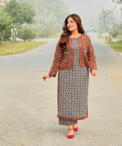 Bonanza Satrangi Allover Linen Outfit with Comfortable Fabric