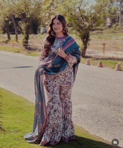 Bonanza Satrangi Traditional Allover Linen Suit for Winter Wear