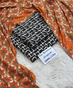 Bonanza Satrangi Allover Linen Winter Suit for Women