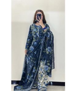 Bonanza Satrangi Fashionable Allover Linen Suit for Women 2025
