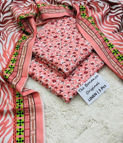 Bonanza Satrangi Premium Linen Winter Suit Allover Design
