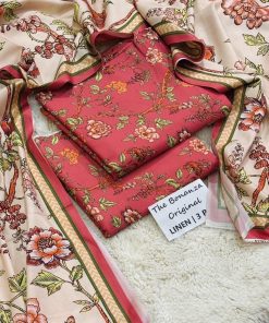 Bonanza Satrangi Allover Linen Suit for Women’s Winter Fashion