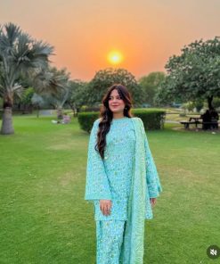 Bonanza Satrangi Allover Linen Fabric Women Suit for 2025 Winter