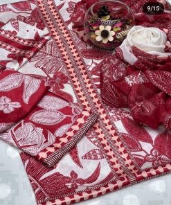 Shamooz Silk 3 Piece Stylish Digital Printed Suit