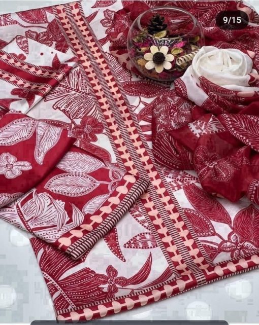 Shamooz Silk 3 Piece Stylish Digital Printed Suit
