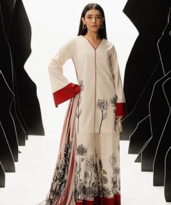 Shamooz Silk Women Suit with Dupatta and Trouser