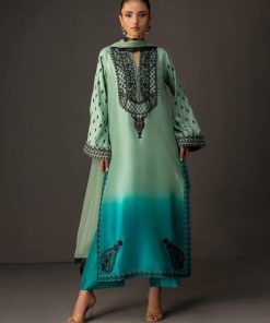 Silk 3 Piece Digital Printed Outfit for Women