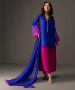 Nishat NT-973 Silk 3 Piece Suit | Stylish Digital Printed Silk Collection