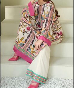 Luxury Silk 3 Piece Dress with Digital Print