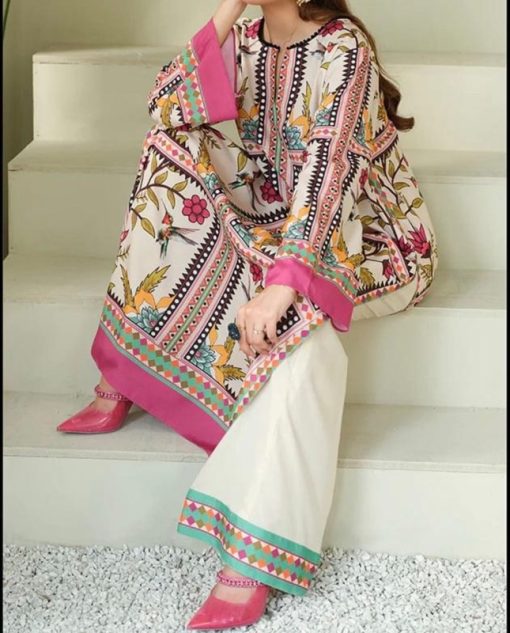 Luxury Silk 3 Piece Dress with Digital Print