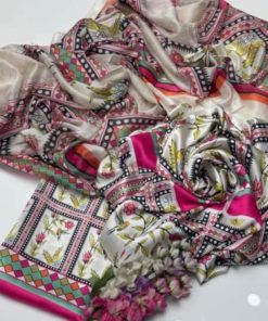 Digital Printed Silk Dupatta with Shamooz Suit