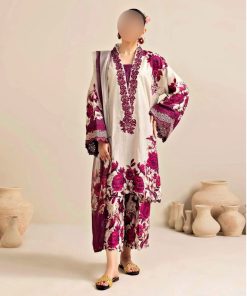 Women’s Silk Fabric Elegant 3 Piece Suit