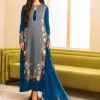 Shamooz Silk Dupatta with Stylish 3 Piece Dress