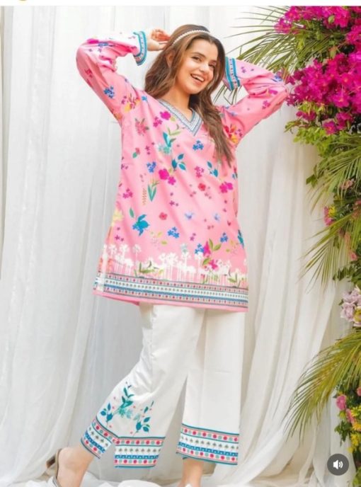 Zainab Chotani ZC-06 Digital Printed Silk Shirt and Trouser