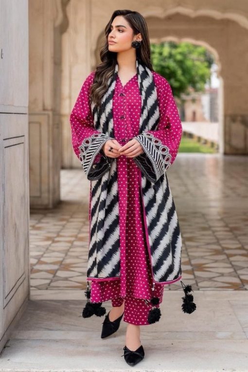Baroque BR-43 Karandi Printed 3 Piece Winter Dress