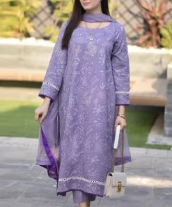Zahra Shahjahan ZS-577 Dhanak 3 Piece Winter Suit with Embroidered Shirt and Shawl