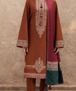 Jazmin JZ-571 Winter 3 Piece Dhanak Embroidered Suit with Wool Shawl