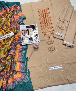 Khaadi KH-568 | 3 Piece Winter Dhanak Embroidered Collection is one of the most elegant seasonal outfits designed for women who value both comfort and luxury during the colder months. This collection features a unique blend of premium Dhanak fabric, soft wool shawl, and exquisite embroidery that makes it stand out in the winter wardrobe.