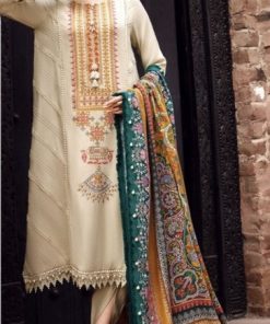 Alt Text: Khaadi KH-568 Dhanak 3 Piece Winter Embroidered Collection with Wool Shawl