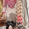 Charizma CH-44 diamond linen 3 piece digital printed suit with heavy patches