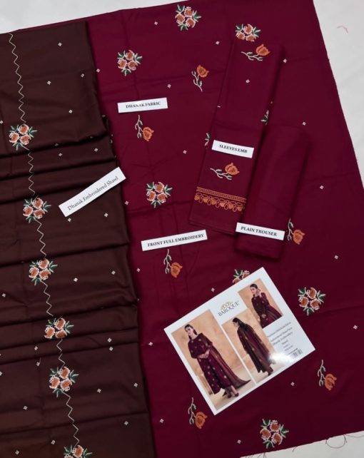 Baroque BR-576 | Dhanak 3 Piece Unstitched Winter Collection